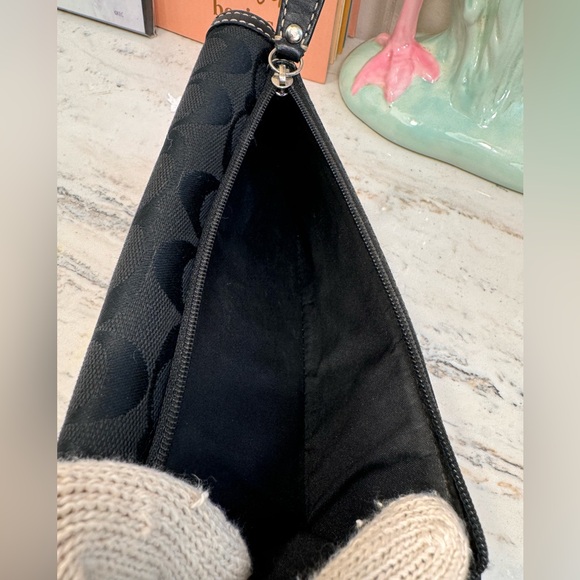 Coach Vintage Y2K Black Monogram Fabric & Leather Full Size Snap Open Wallet - Picture 12 of 12